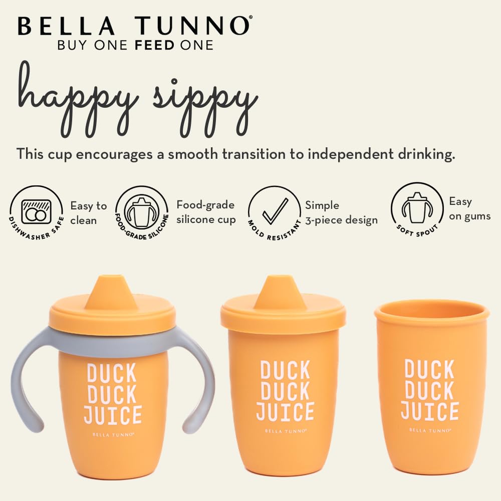 Bella Tunno sippy cup with removable handles, adapts as baby grows.