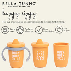 Bella Tunno sippy cup with removable handles, adapts as baby grows.