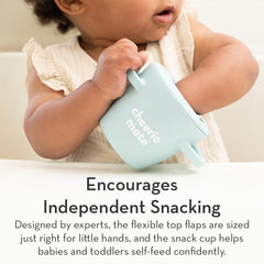 Bella Tunno snack cup soft silicone flaps for gentle self-feeding