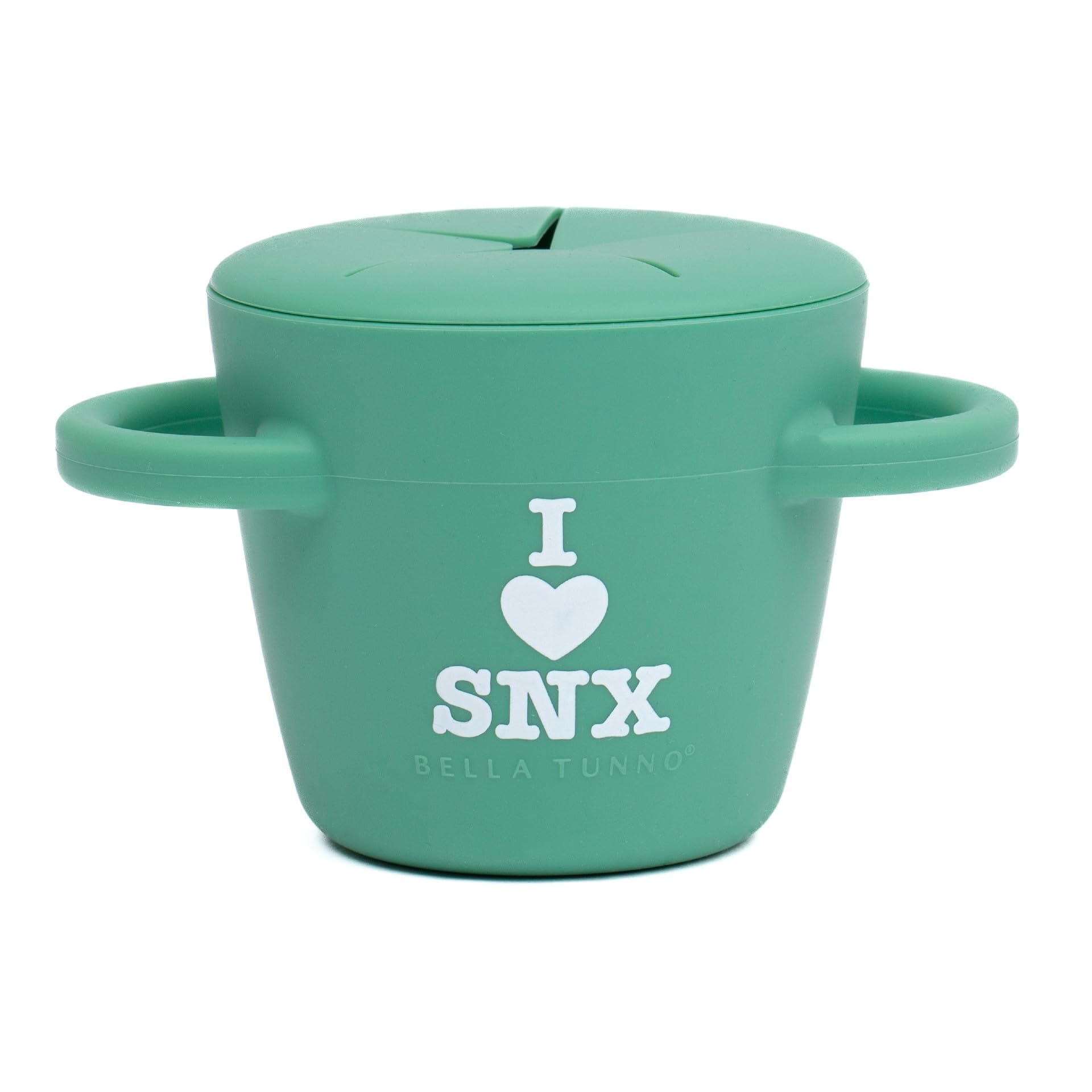 Bella Tunno snack cups with soft silicone flaps for mess-free self-feeding