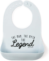 Bella Tunno Wonder Bib front view legend, waterproof silicone for mess-free meals