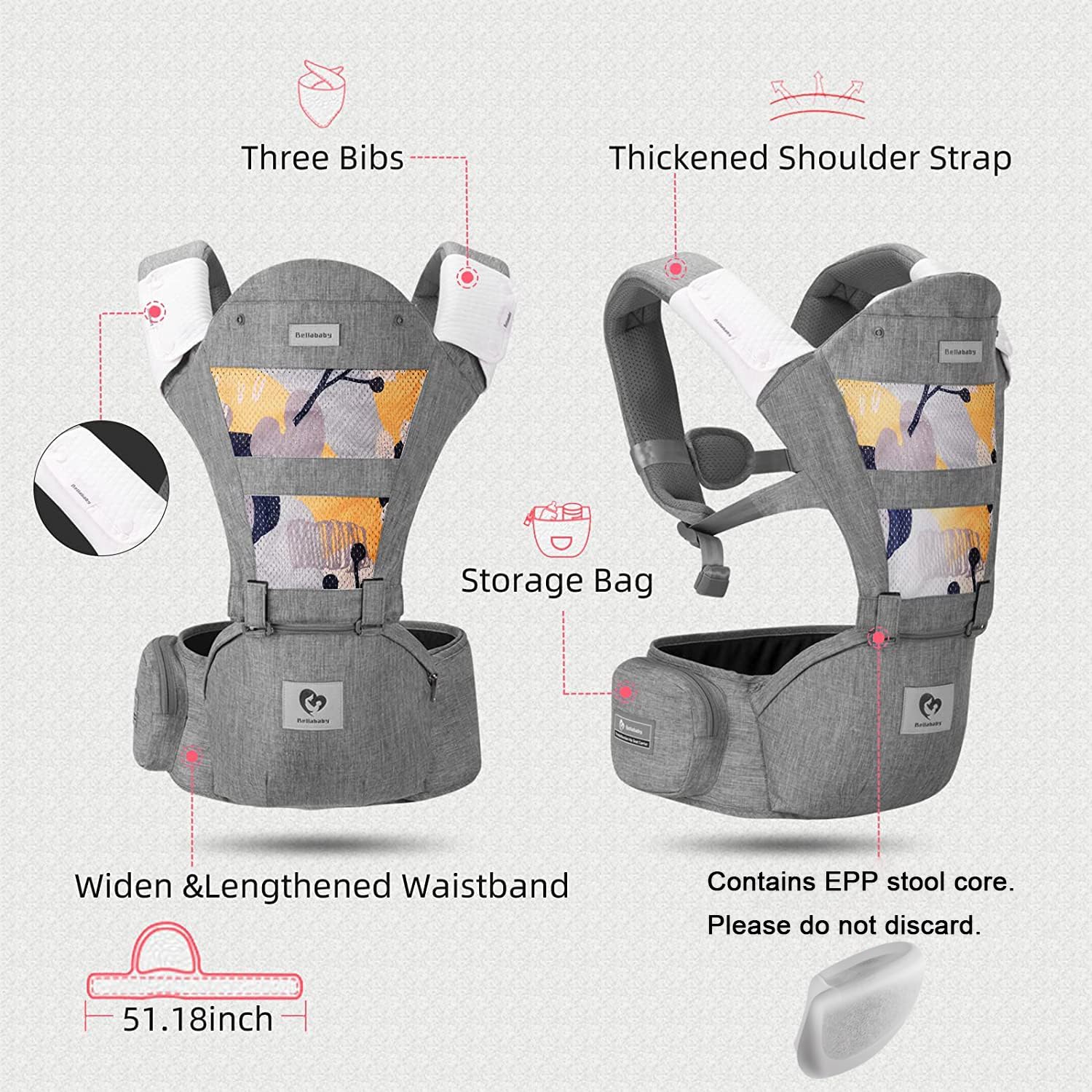 Bellababy 6-in-1 carrier options ideal for varied daily activities and trips