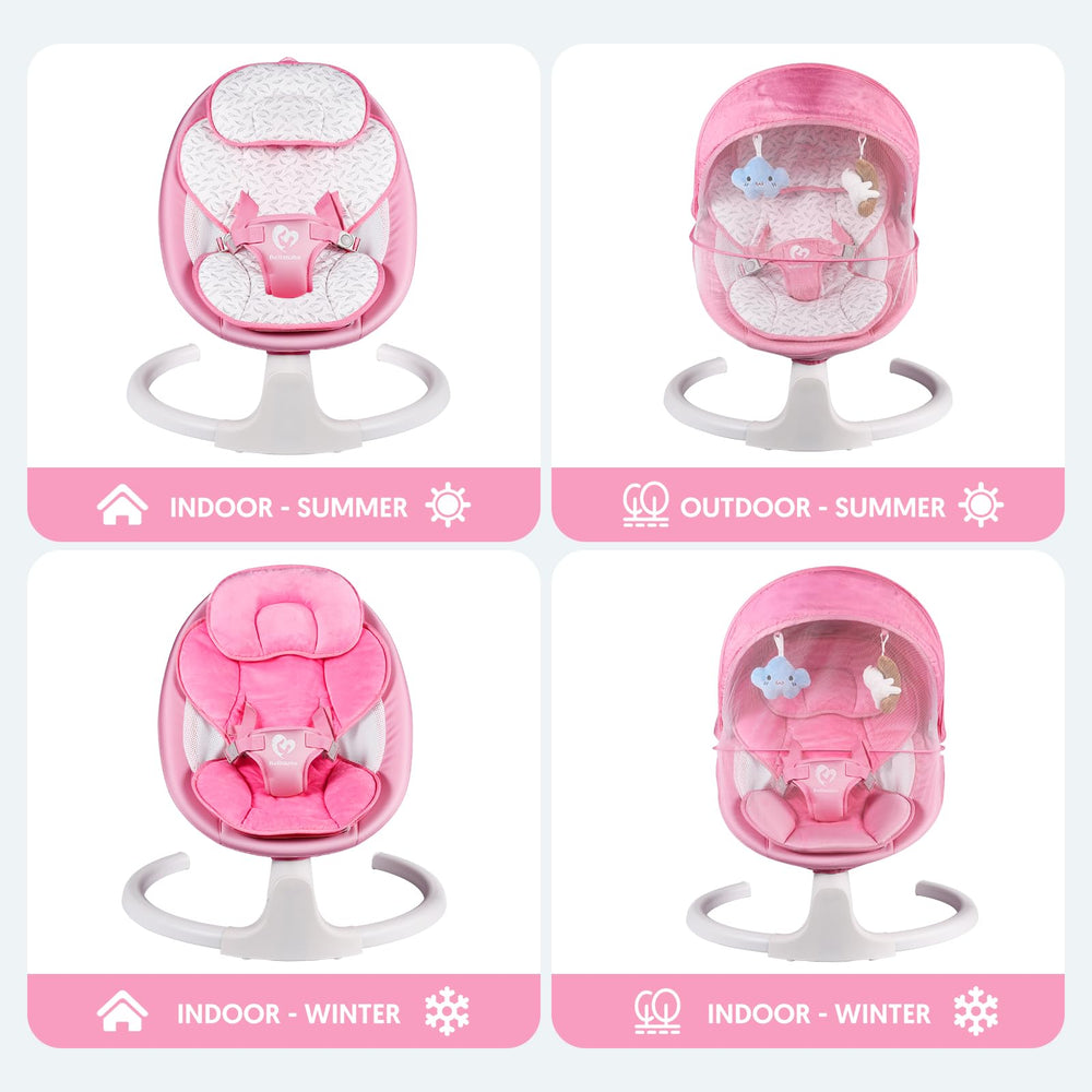 Bellababy compact portable swing saves space in small rooms