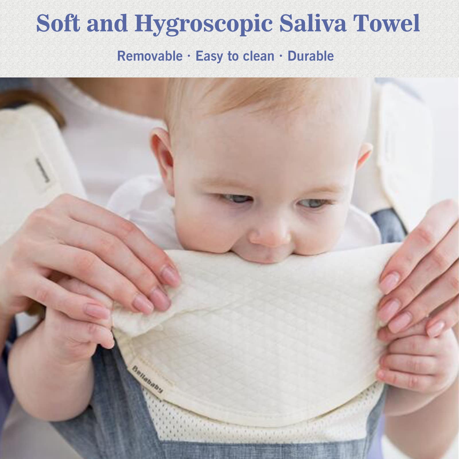 Bellababy ergonomic shoulder and waist straps distribute weight for comfortable wear