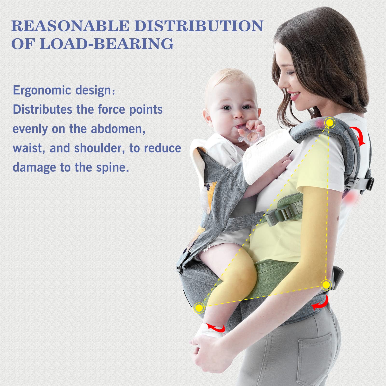 Bellababy soft breathable fabric keeps baby and caregiver cool in all seasons