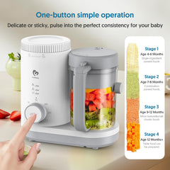 Bellababy 304 stainless steel blades create smooth, consistent purees.