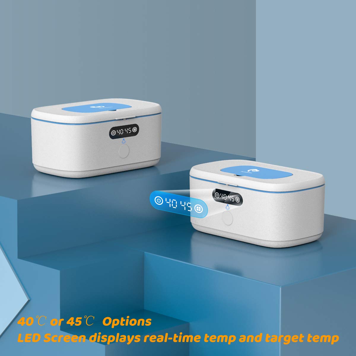Bellababy Wipe Warmer LED night light guides midnight changes.