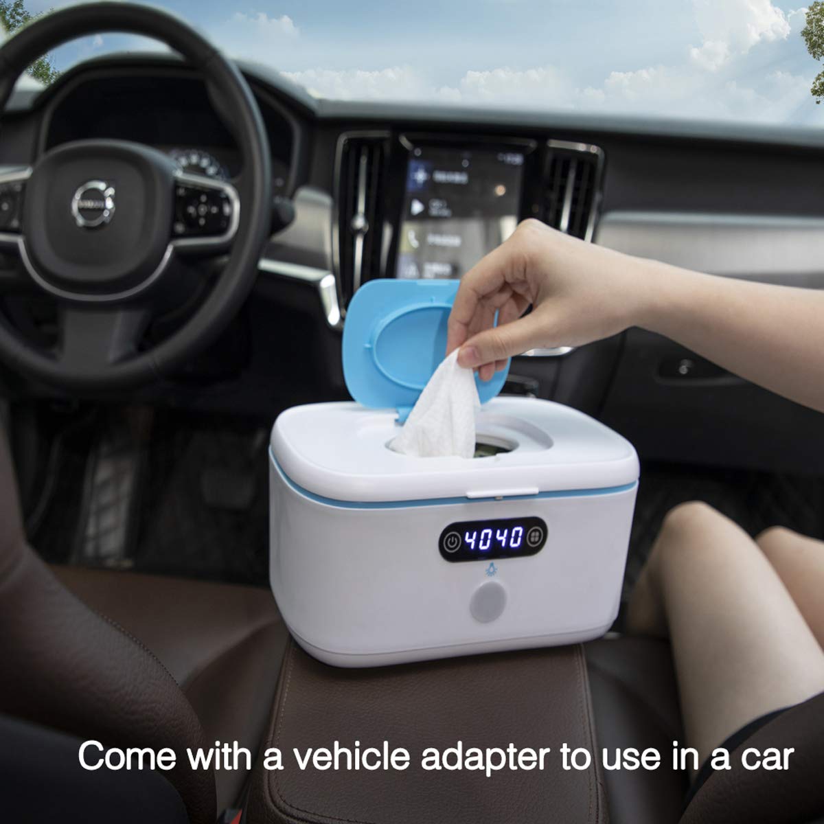 Bellababy Wipe Warmer temperature display shows real-time temps.