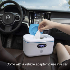 Bellababy Wipe Warmer temperature display shows real-time temps.