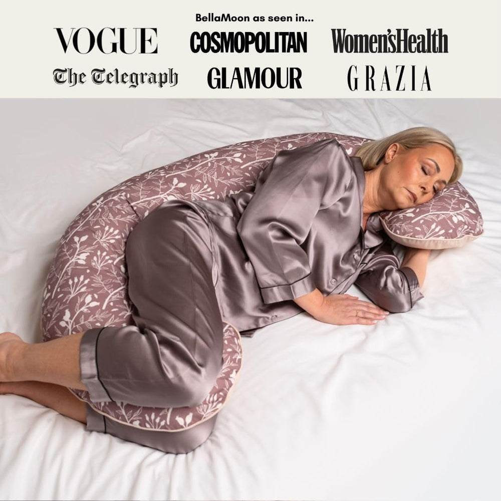 BellaMoon C-Shaped Pillow adds contemporary look to sleep space.