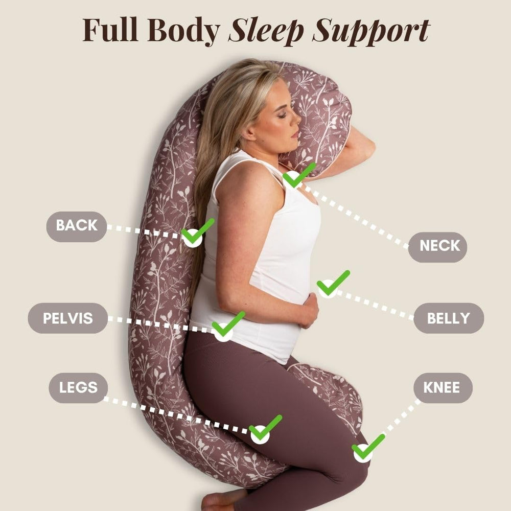 BellaMoon C-Shaped Pillow ideal for side sleeping and lounging.