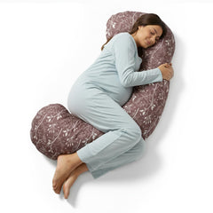 BellaMoon C-Shaped Pregnancy Pillow full-length side sleeping support.