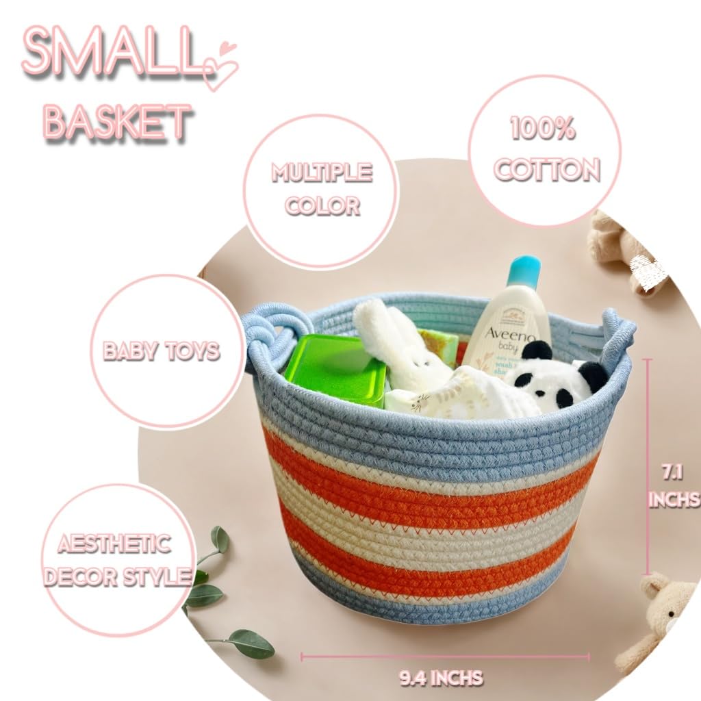 Bellar small rope basket nursery setup keeps toys and essentials neatly within reach