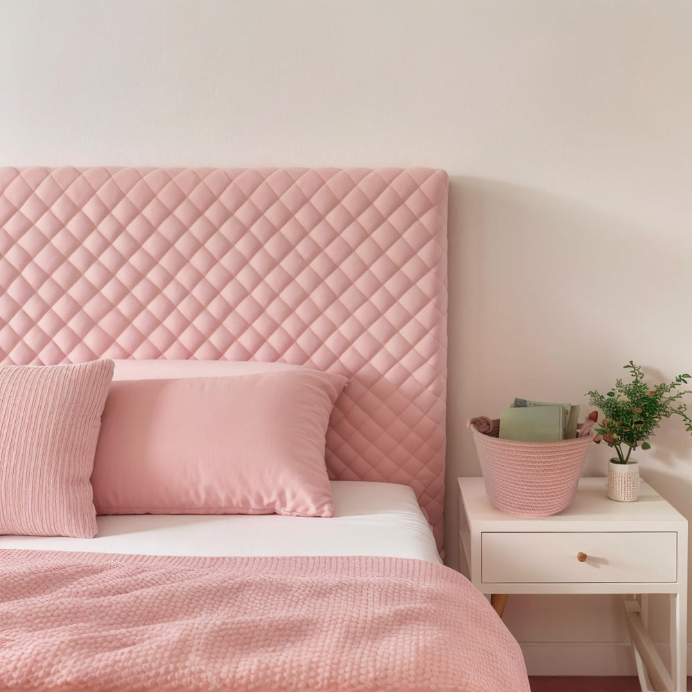Bellar small rope basket pink flat-pack design fits under bed.