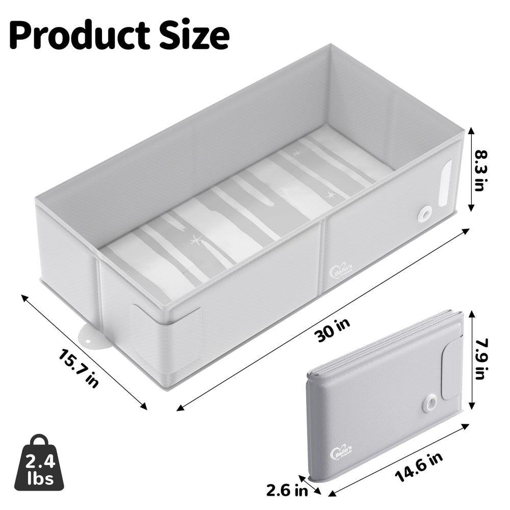 Bella's Friends baby collapsible tub with easy-clean drain for quick cleanup.