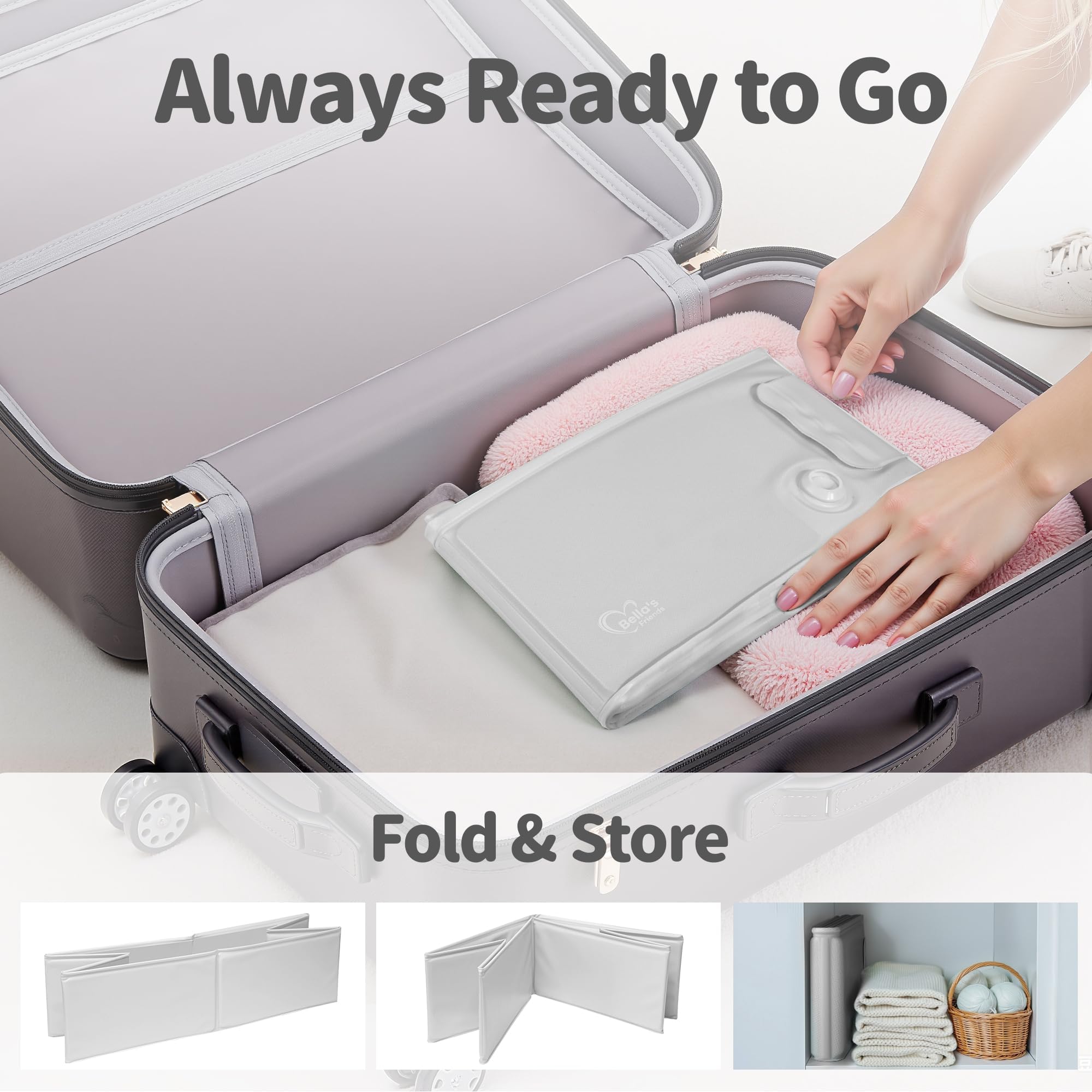 Bella's Friends baby collapsible tub with soft-touch material for gentle baths.