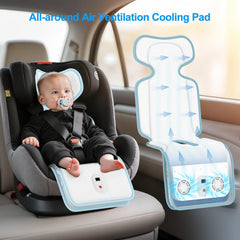 Bella's Friends dual blowers provide adjustable airflow for nap friendly cooling.