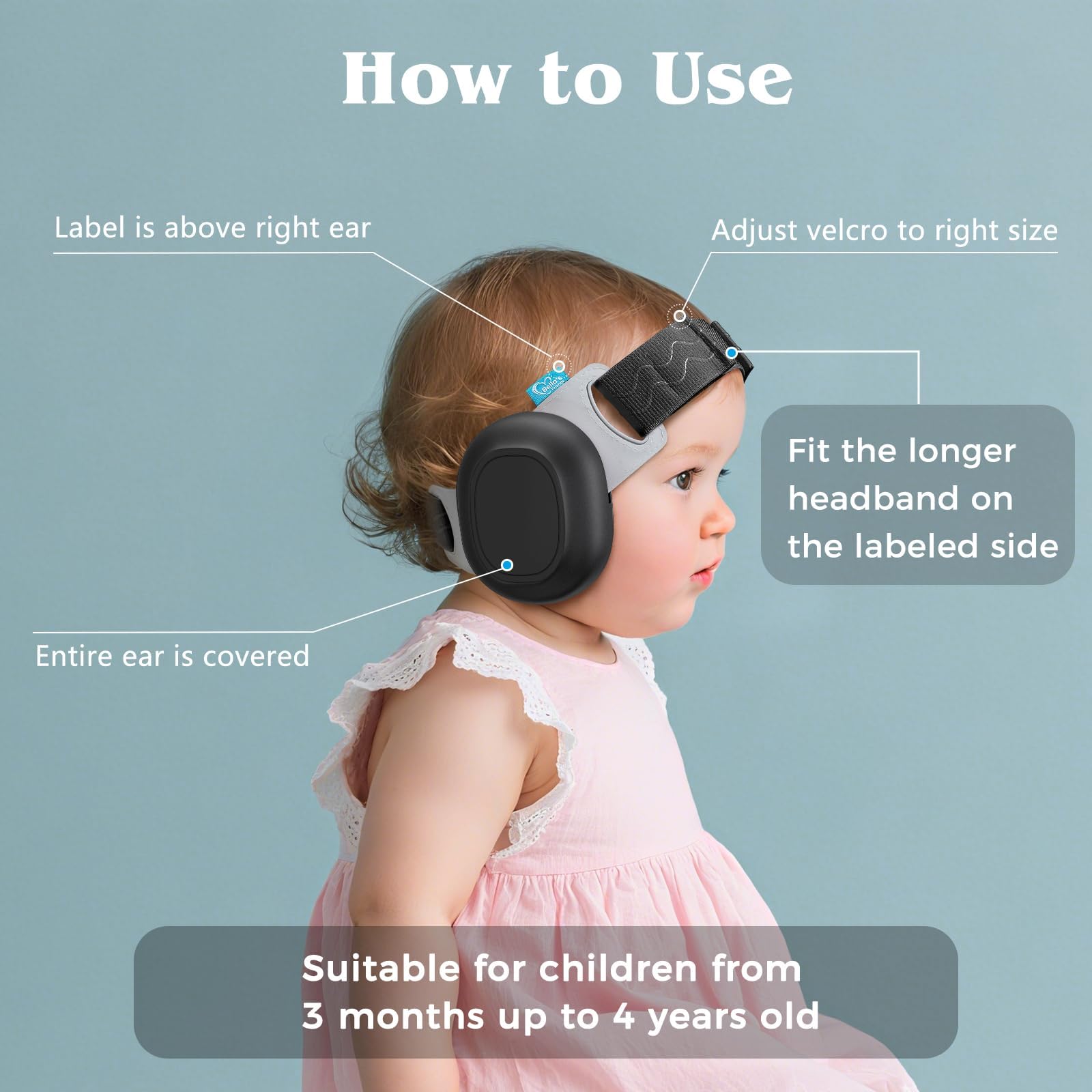 Bella's Friends ear protection used on a plane to reduce cabin noise.