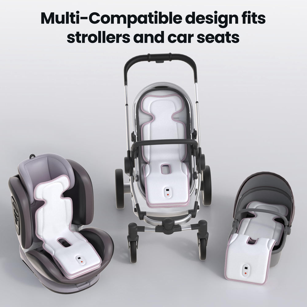 Bella's Friends cooling system keeps baby comfortable during hot summer days.