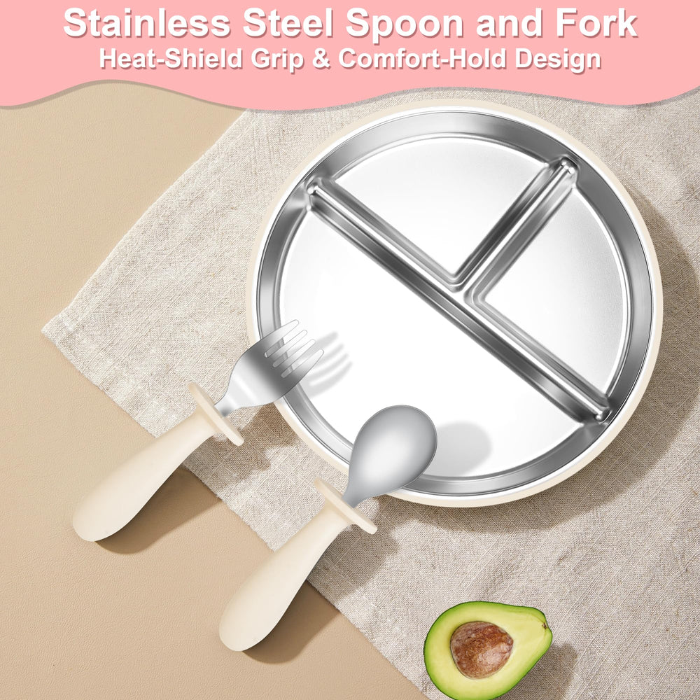 Bella’s Friends boil-safe plate supports quick sterilization between uses