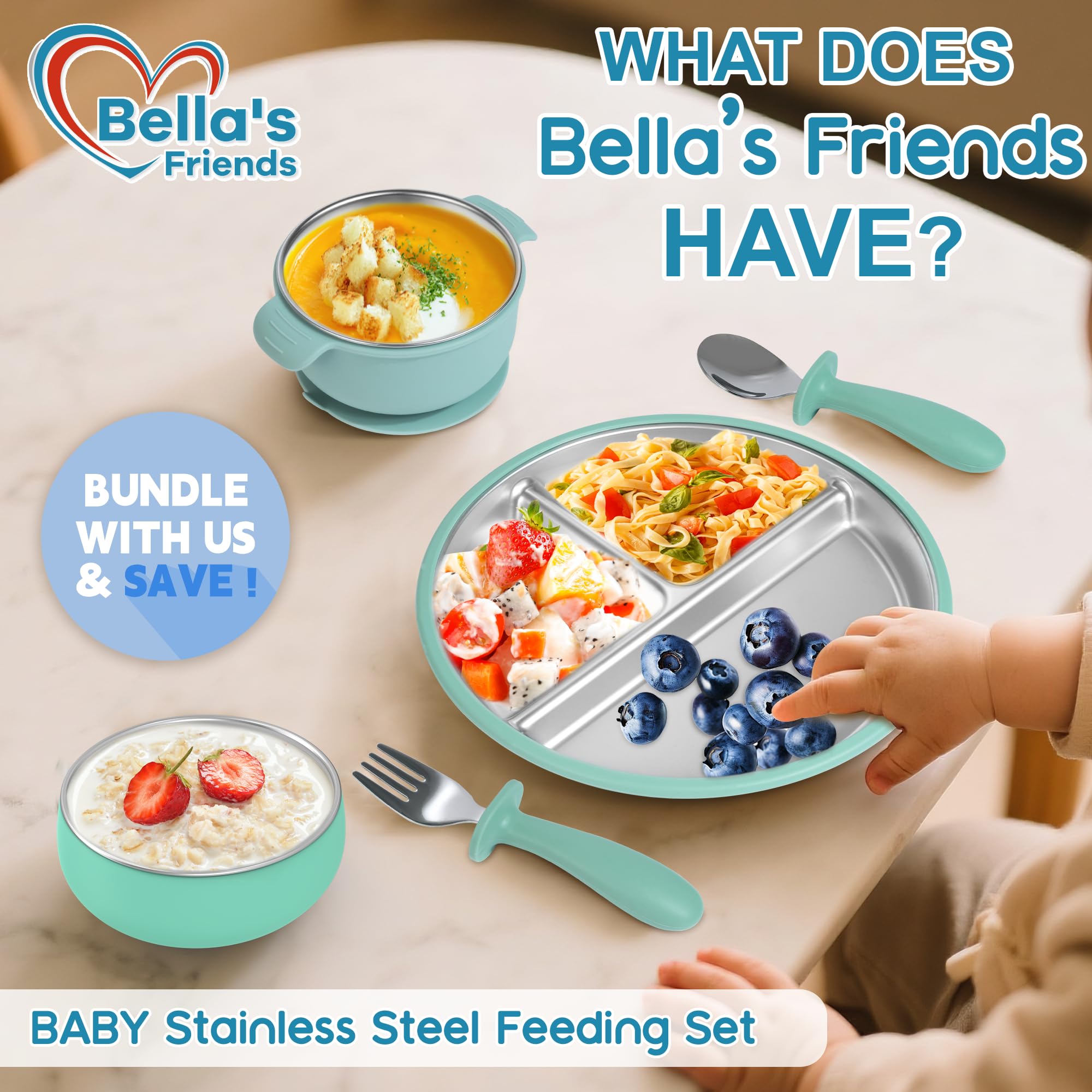 Bella’s Friends silicone sleeve protects little hands and reduces heat transfer