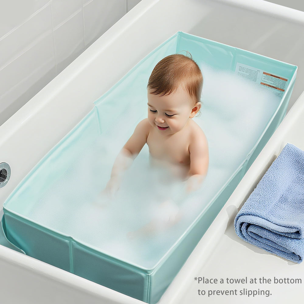 Bella's Friends tub with slip-resistant base enhances bath-time stability.