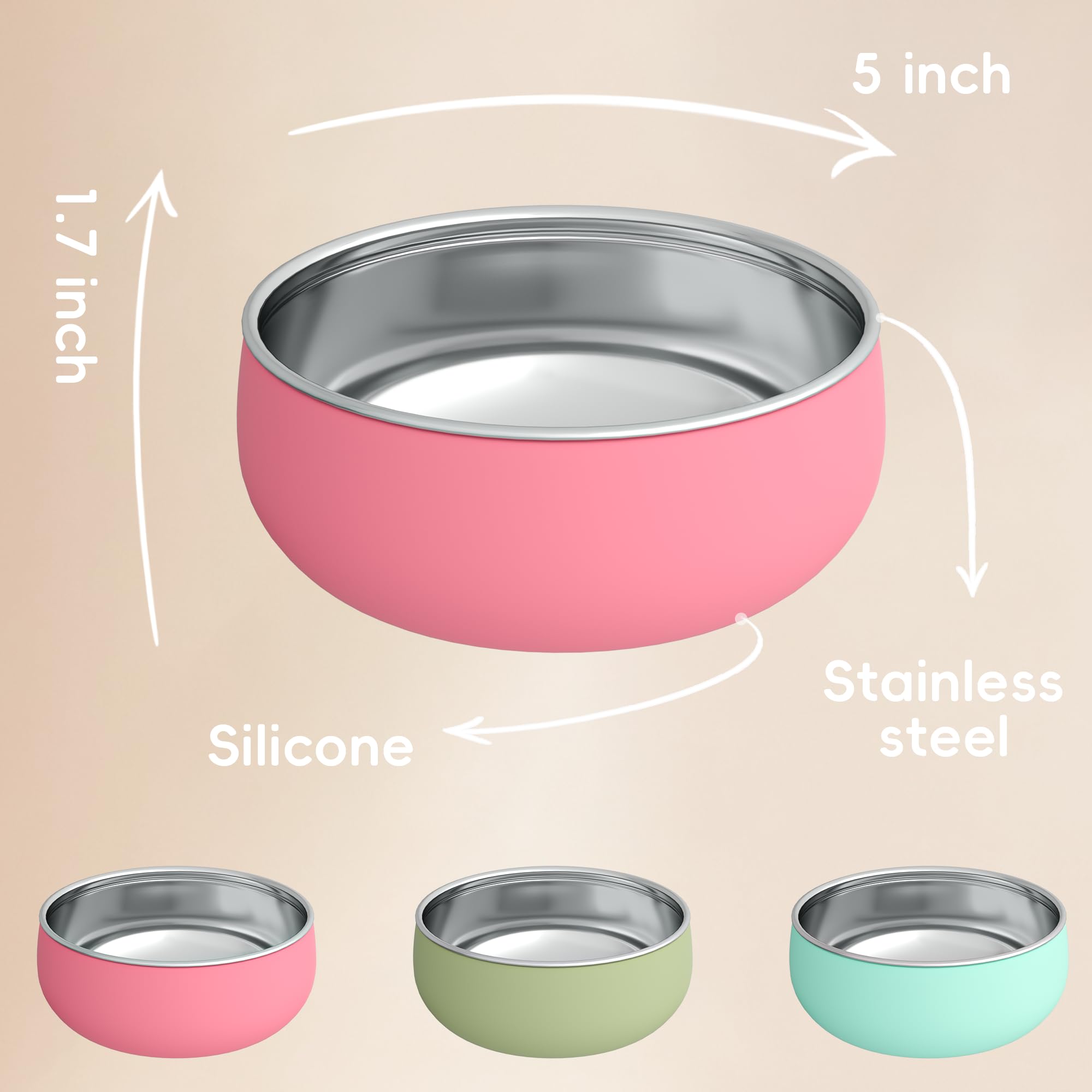 Bella's Friends five-inch bowls suit tiny portions for babies and snacks for kids.