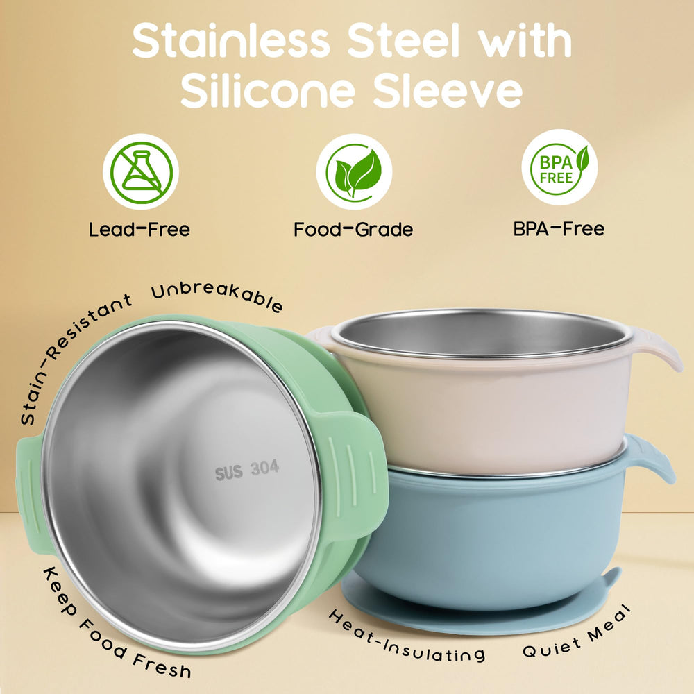 Bella's Friends silicone sleeve provides a soft-touch grip for kids' meals.