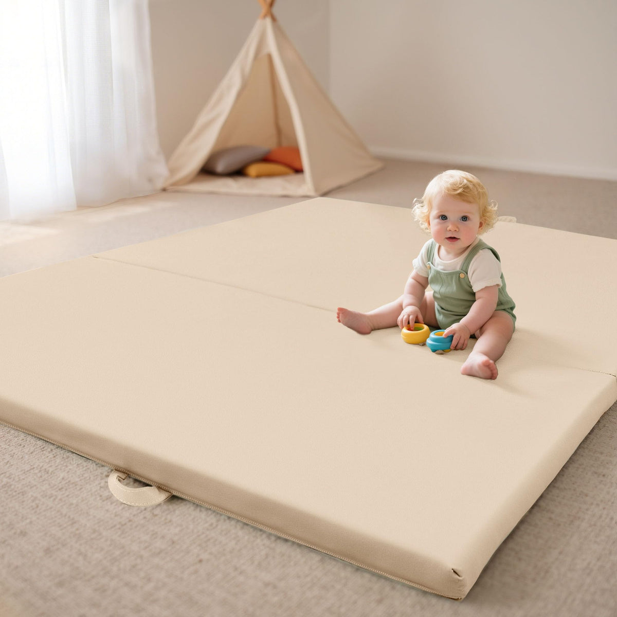 Bella's Friends folded play mat with handles offers portable play space.