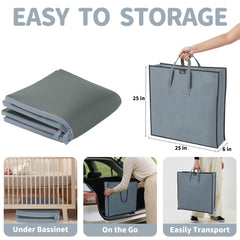 Bella's Friends foldable play mat packed for travel and on-the-go use.