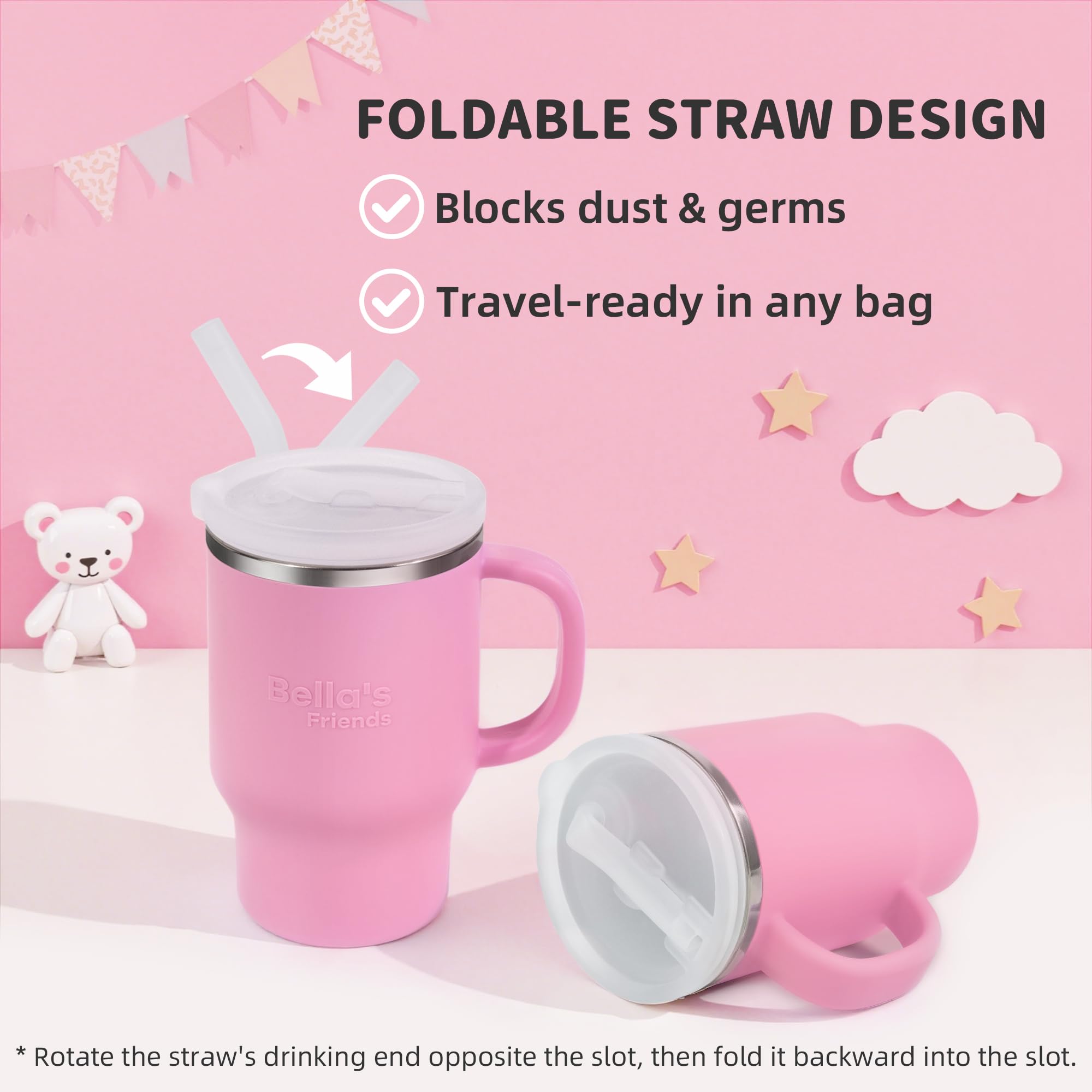 Bella's Friends Handy Mini Tumbler compact 9oz design supports independent sipping