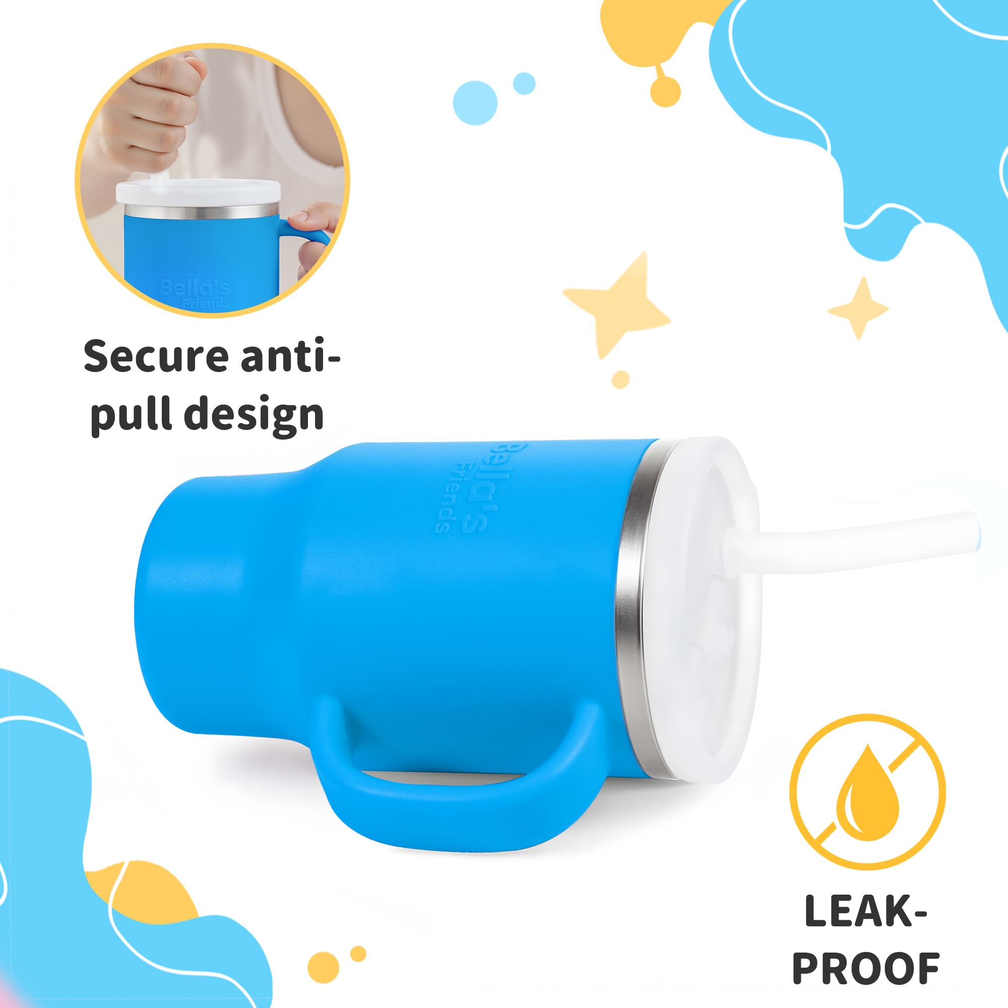 Bella's Friends Handy Mini Tumbler foldable straw with internal valve for on-the-go sipping