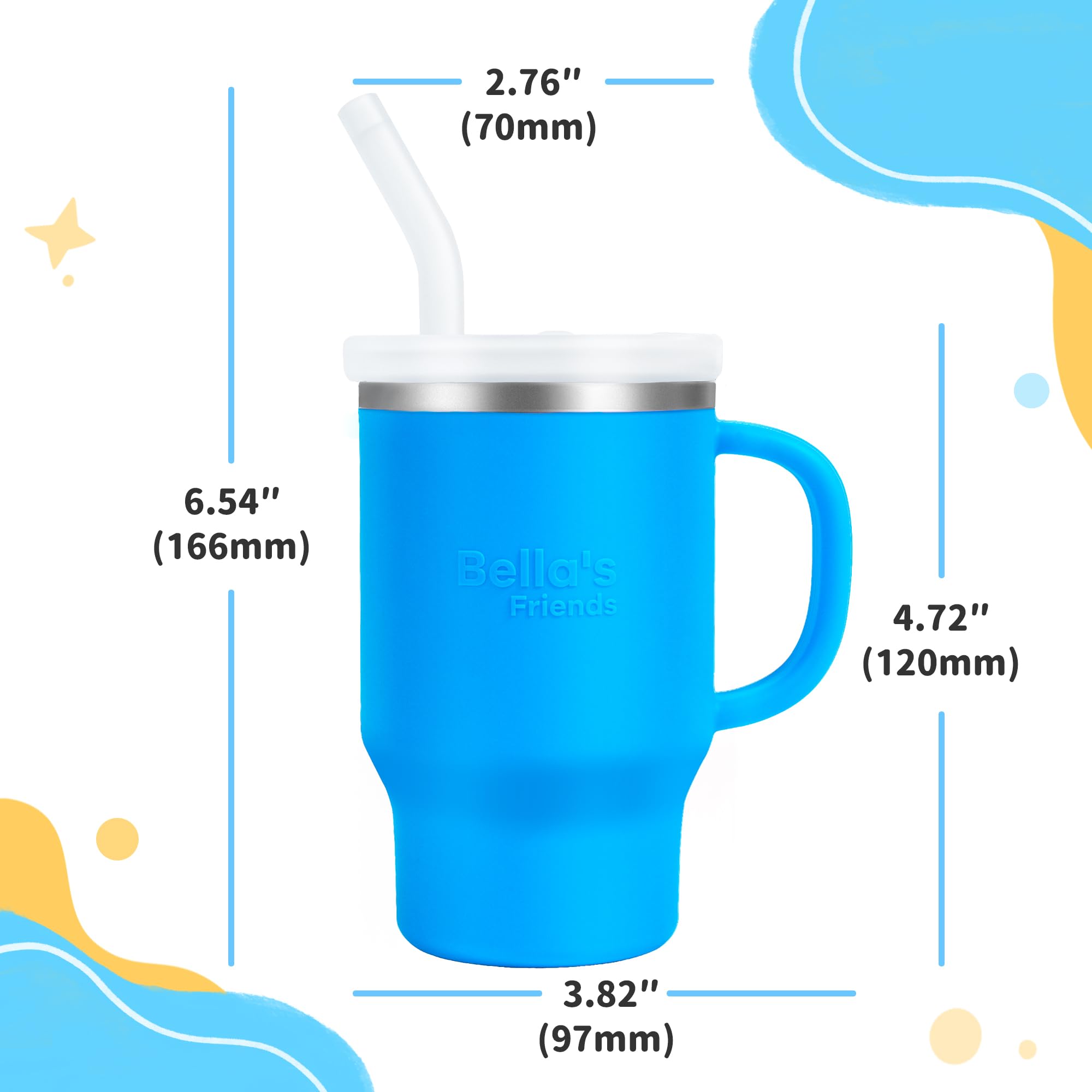 Bella's Friends Handy Mini Tumbler interior stainless liner close-up, odor-free sipping