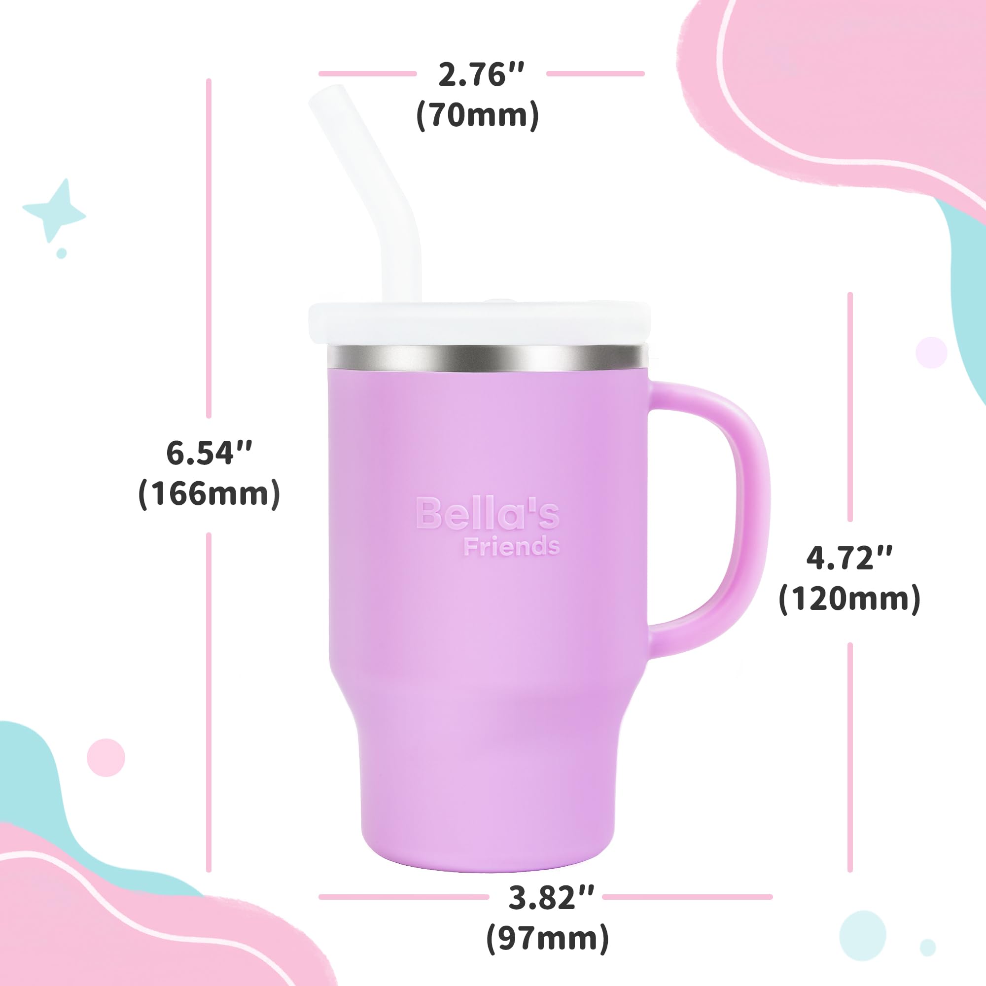 Bella's Friends Handy Mini Tumbler silicone-shell detail emphasizes a soft texture for gums.