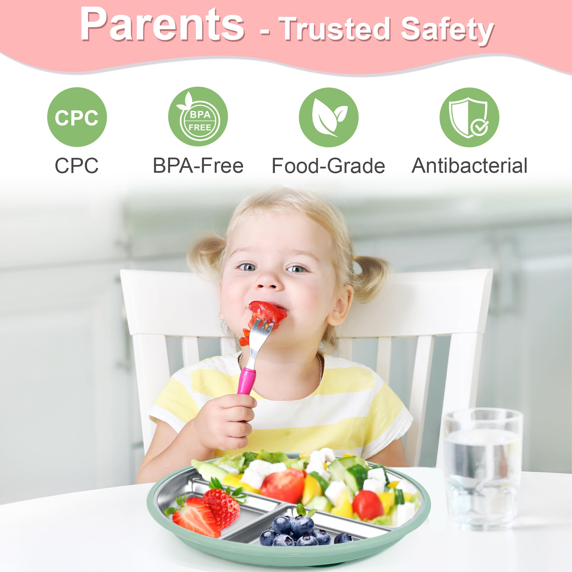 Bella's Friends lead-free and BPA-free plate preserves flavor and safety