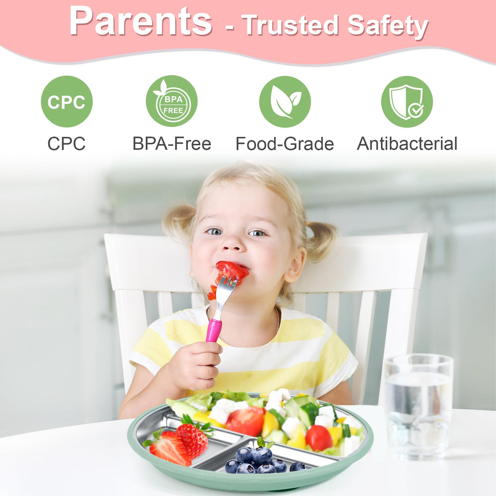 Bella's Friends lead-free and BPA-free plate preserves flavor and safety