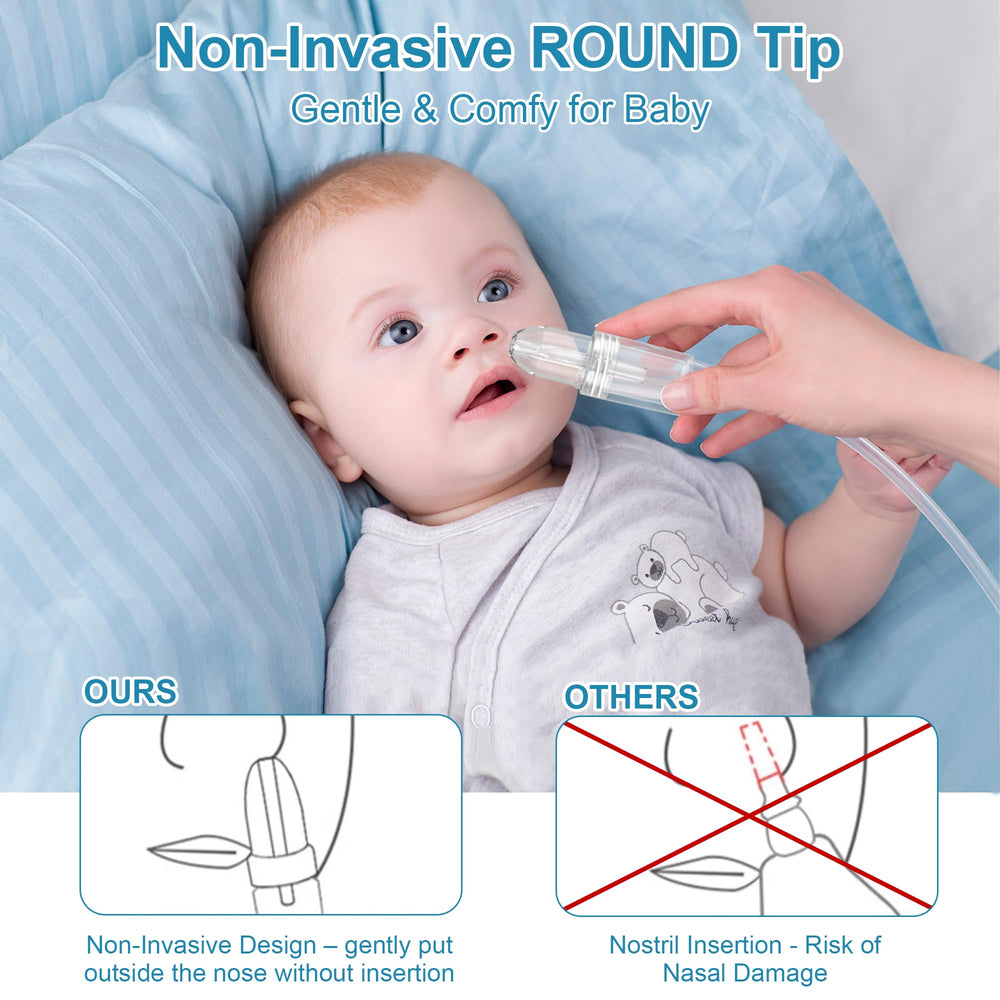 Compact, on-the-go design fits a diaper bag for Bella's Friends aspirator.