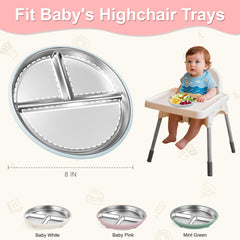 Bella's Friends plate with removable silicone sleeve for easier cleaning.