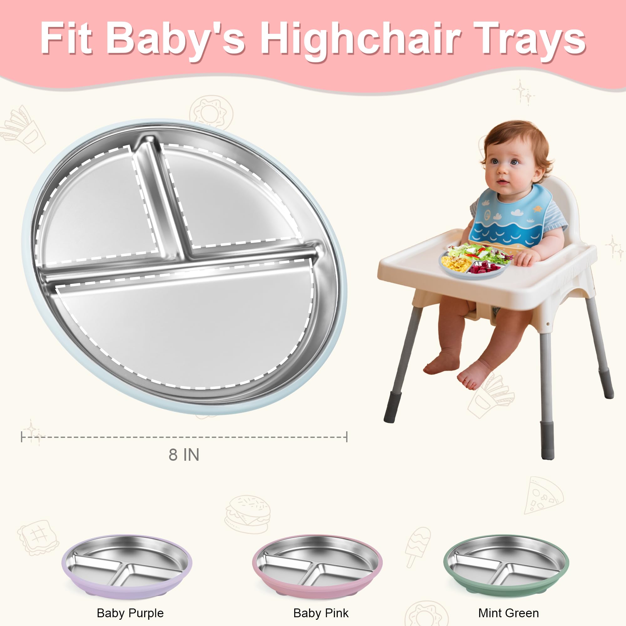 Bella's Friends plate with silicone sleeve cushions heat and reduces slipping