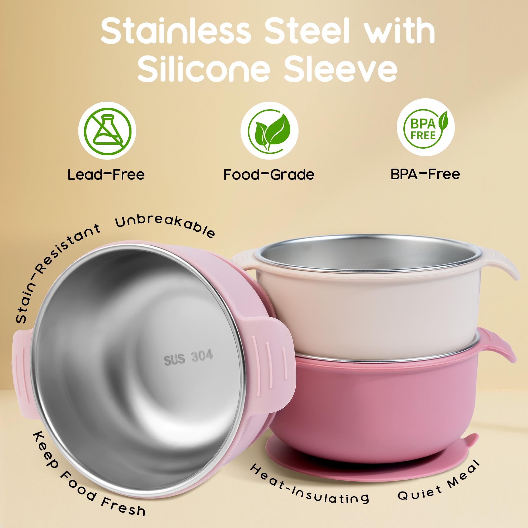 Bella's Friends stainless steel interior resists stains and odors for repeated use.