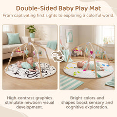 Bella's Friends two-sided mat with high-contrast circus visuals