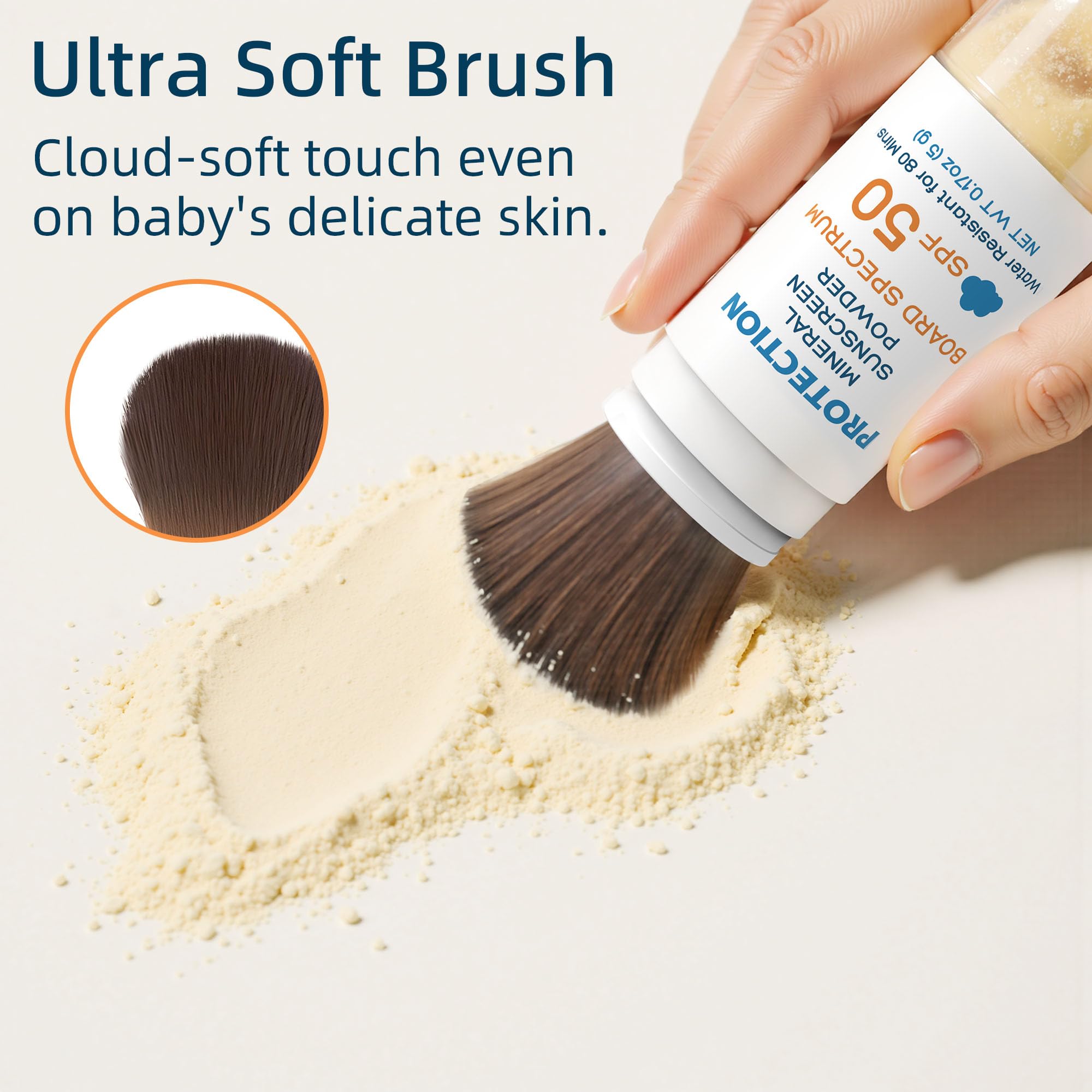 Bella's Friends waterproof mineral powder guards skin through sweat and splashes.