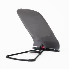 Belltop fabric seat demonstrates compatibility with BabyBjörn bouncers for secure fit.