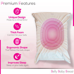 Belly Baby Breast Pillow showcases USA-made design and sturdy cushion