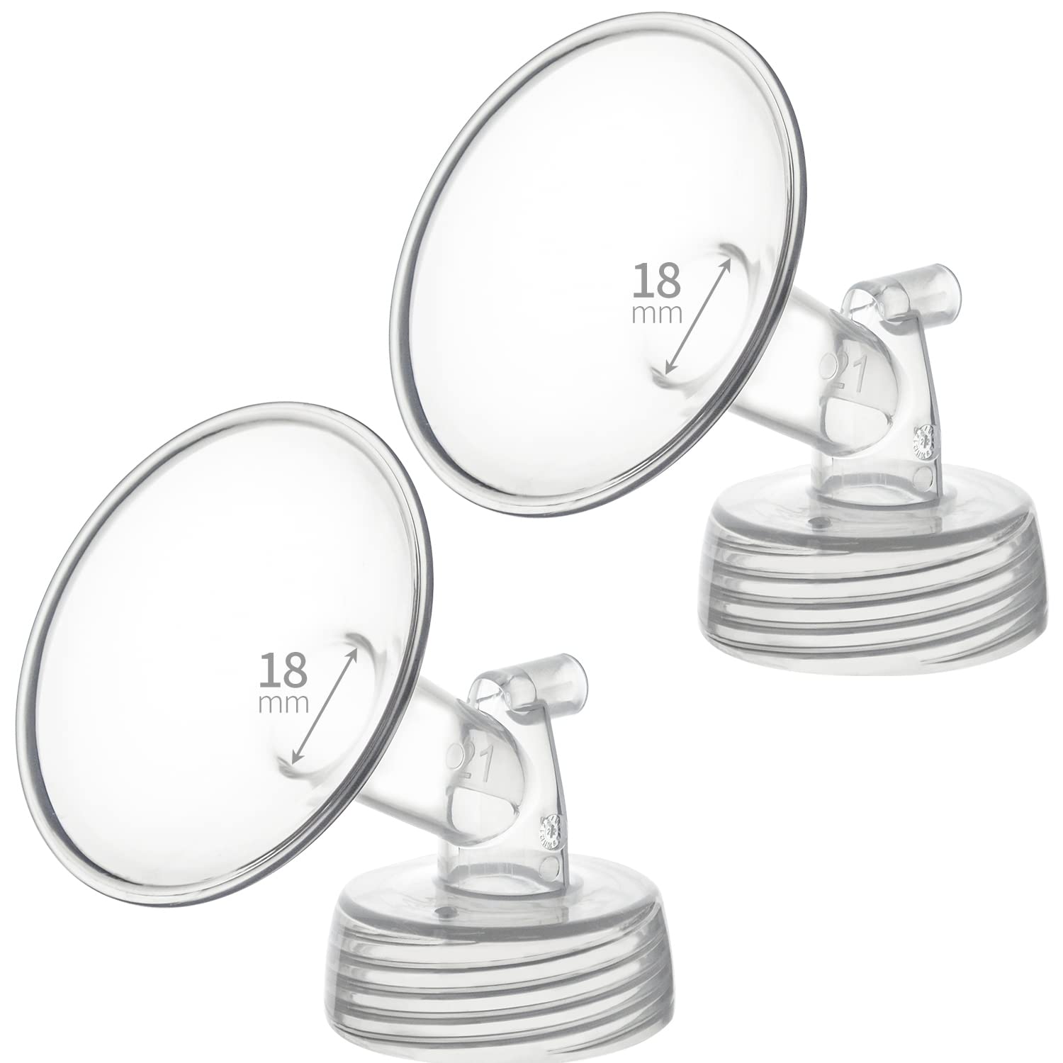 Belmikal 18mm flange for comfortable pumping with compatible Spectra S2 and S1 pumps.