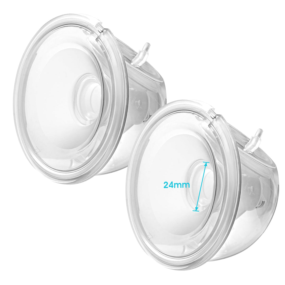 Belmikal wearable pump parts featuring a 24mm flange for comfortable milk collection.