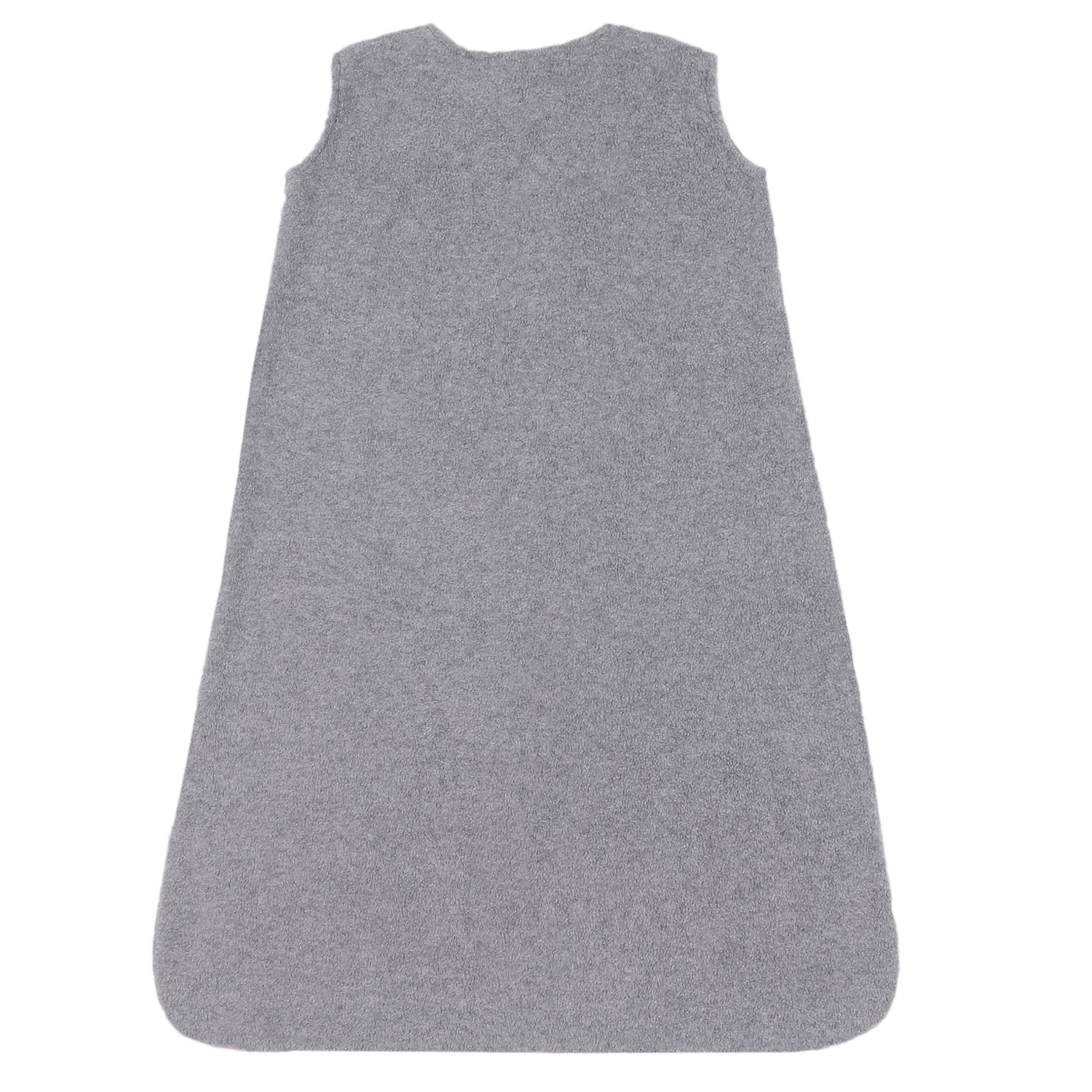 Belsden micro-fleece wearable blanket gray top-zipper close-up for easy dressing