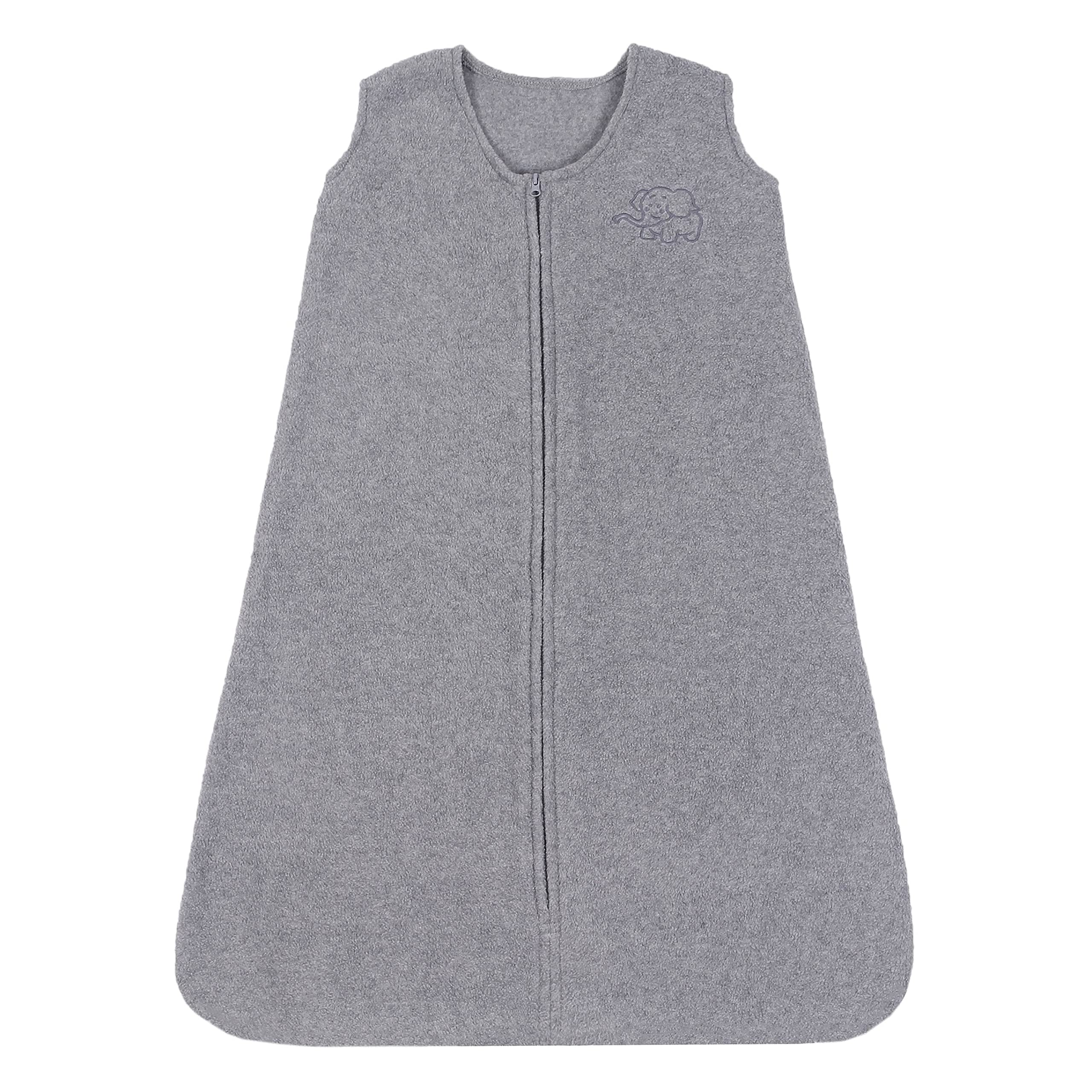 Belsden micro-fleece wearable blanket with top zipper for quick dressing.