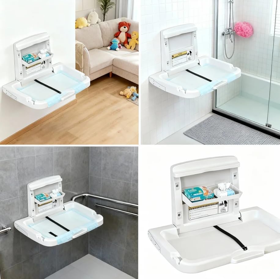 BELZAR changing station supports up to 77 pounds in robust use.