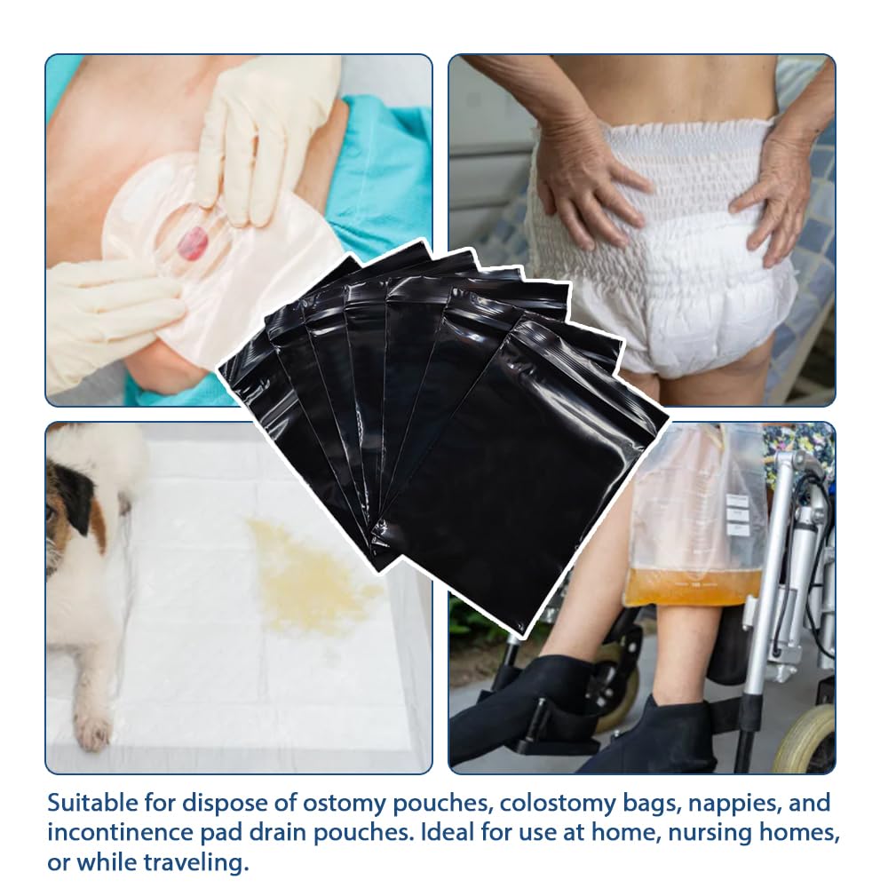 BEMAXYE 8x8 inch disposal bags suitable for ostomy pouches and nappies